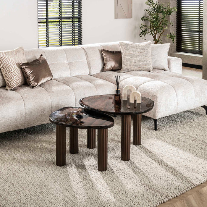 Fraaai Benny salontafel L - koper antiek finish