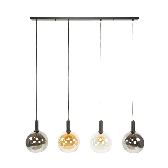 Fraaai Bruno hanglamp tricolore 4-lichts - artic zwart