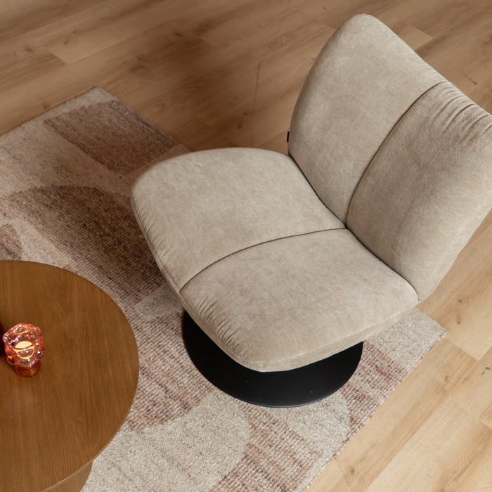 Bronx71 Draaifauteuil Lise chenille taupe