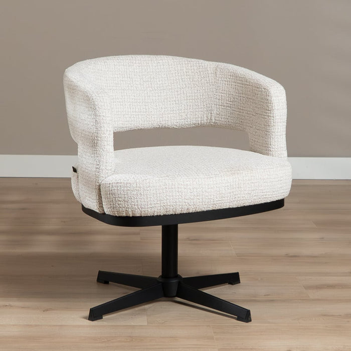 Bronx71 Draaifauteuil Gino gemêleerde stof beige