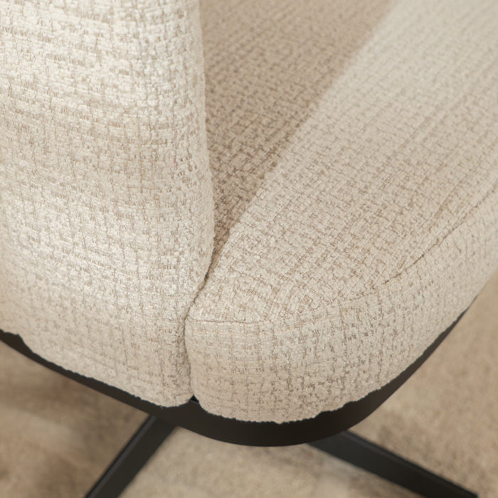 Bronx71 Draaifauteuil Gino gemêleerde stof beige