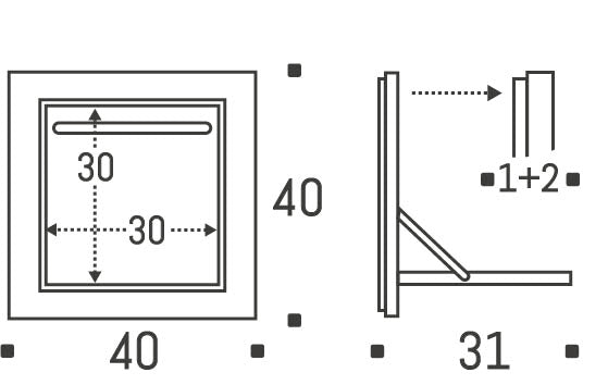 Fläpps Kledingrek Hangrail 40x40-1 - Wit