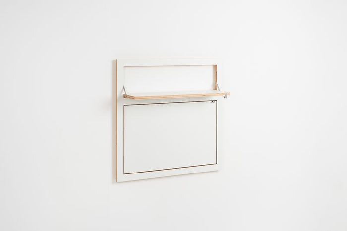 Fläpps Wandbureau|secretaresse 80x80-2 - Wit