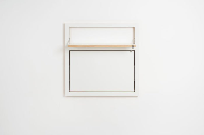 Fläpps Wandbureau|secretaresse 80x80-2 - Wit