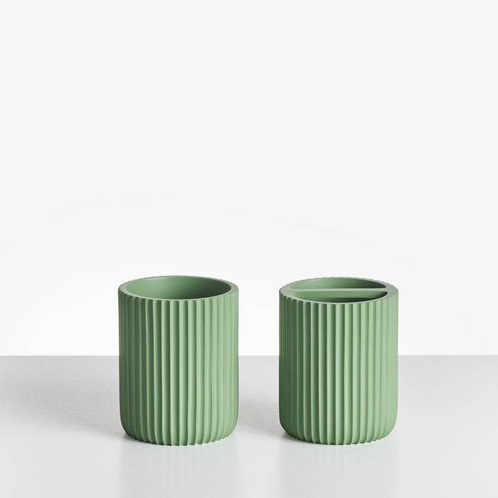 Beliani - CAMANA - Badkameraccessoireset - Groen - Polyresin