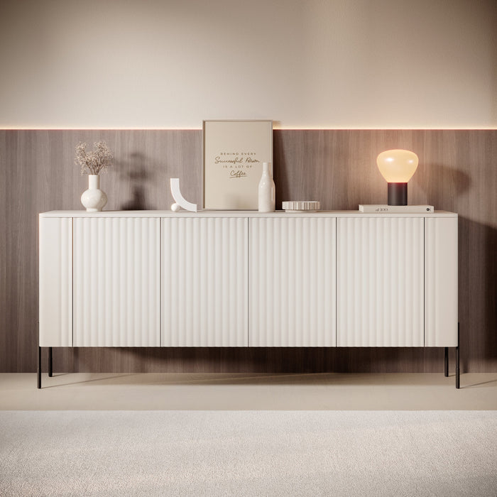 Meubella - Vivi - Dressoir - Beige - 190 cm