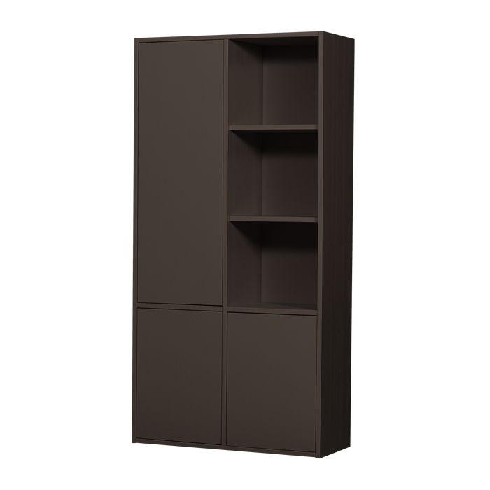 WOOOD Merel opbergkast - Grenen - Middenbruin - 100x200x44