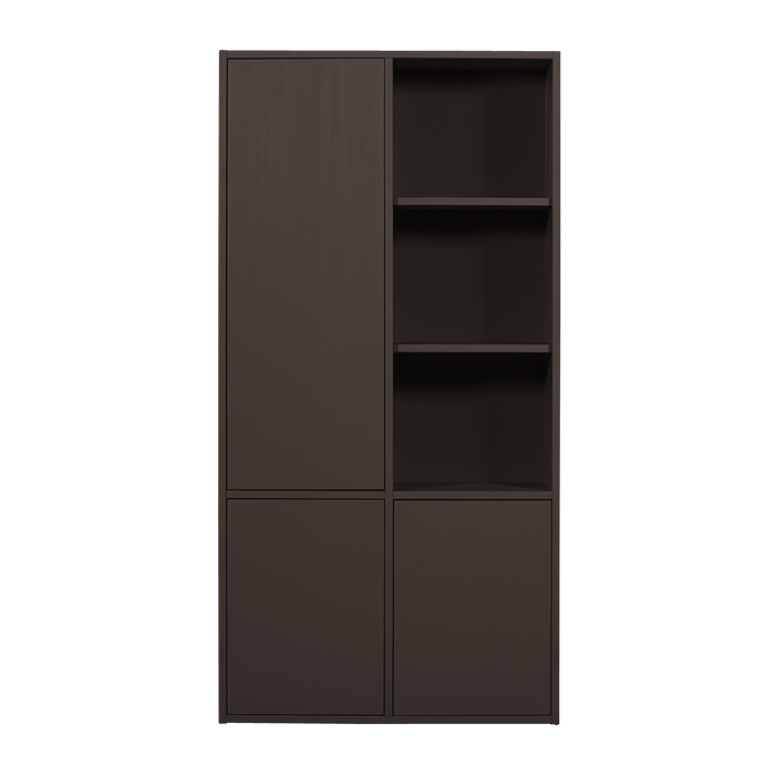 WOOOD Merel opbergkast - Grenen - Middenbruin - 100x200x44