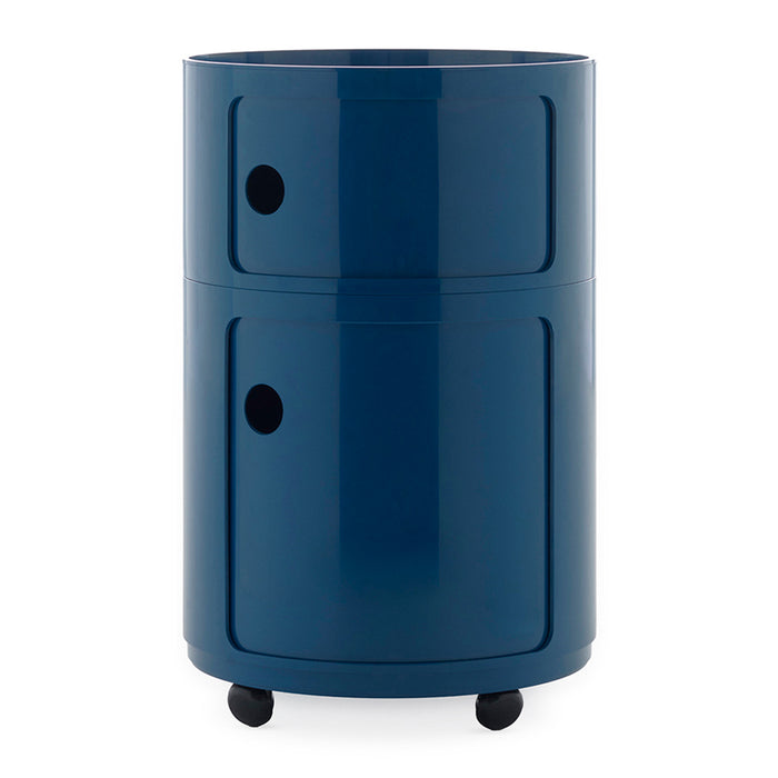 Kartell Componibili Kast Ø 42 cm - 2 Modules - Blauw