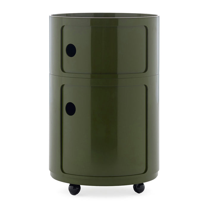 Kartell Componibili Kast Ø 42 cm - 2 Modules - Groen