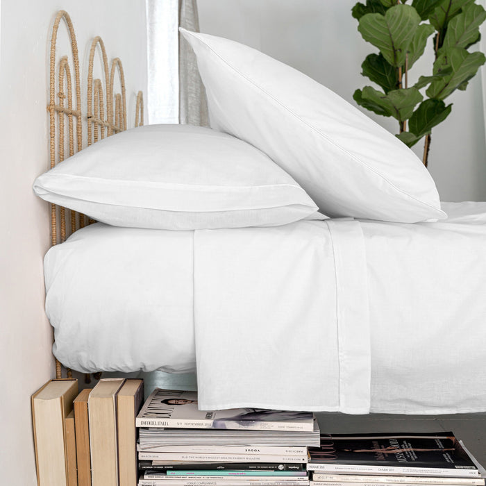 Basic Laken Wit Basic, Wit, 100% katoen, de kwaliteit van 150 hilos