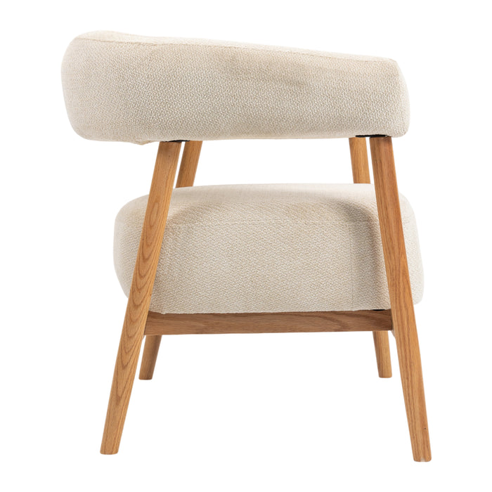 by fonQ Sora Fauteuil - Crème / Eiken