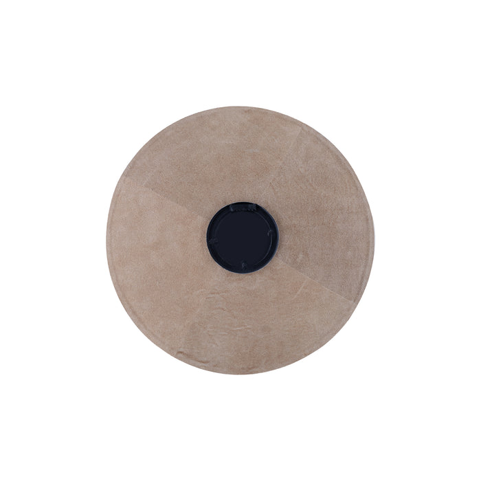 PTMD Nabdia Taupe Suede Round Bowl And Wall Panel S