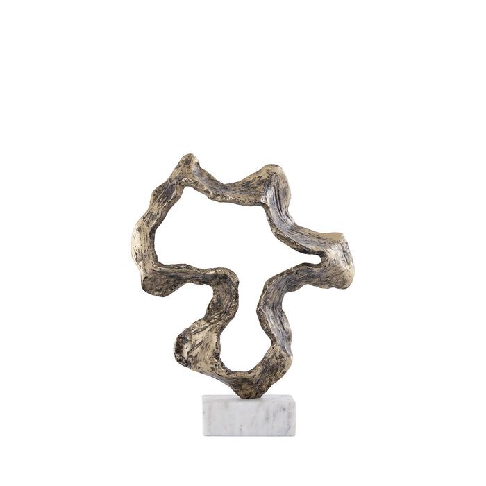 PTMD Maryan Brass Shaped Alu Casted Statue Marble BaseS