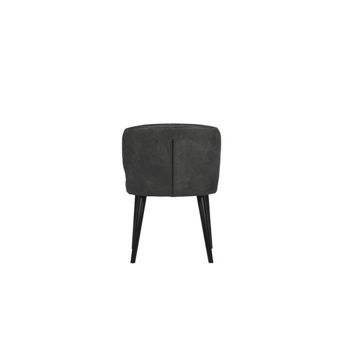 PTMD Fiori Anthracite Terra Leather Dining Chair