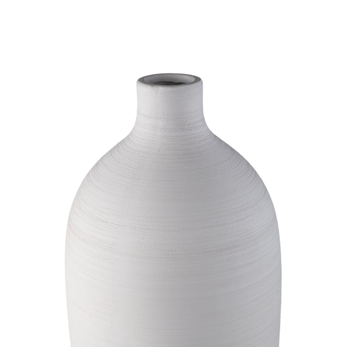 PTMD Cavinn White Matt Ceramic Bottle Vase XL