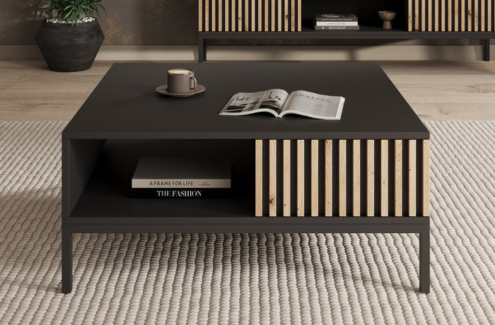 Meubella - Salontafel Marbella - Zwart - 80 cm