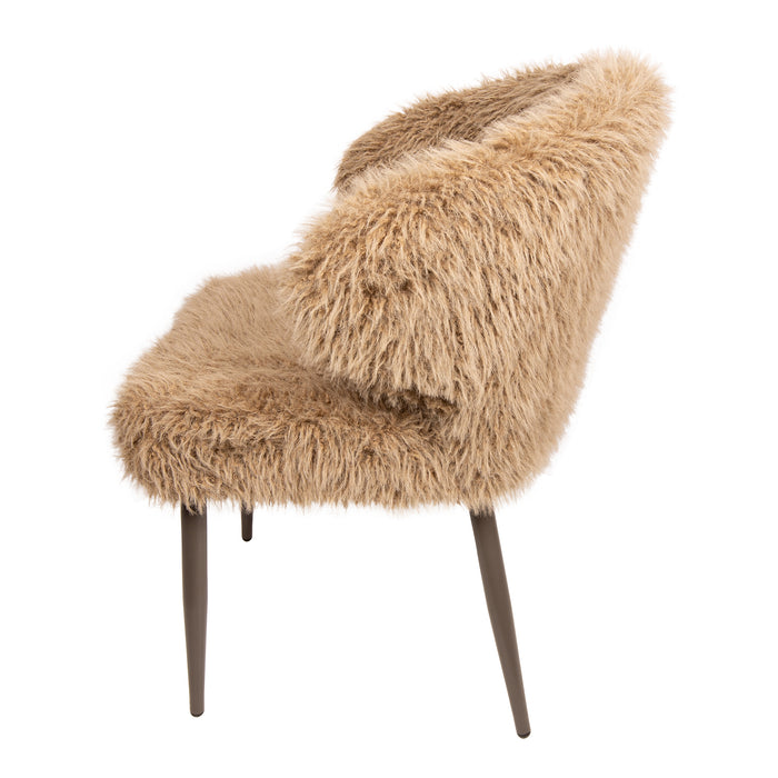 PTMD Ares Dining Chair Hair Brown