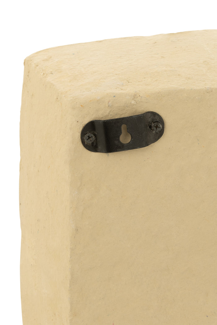 J-Line wandrek Flint - papier maché - naturel - small