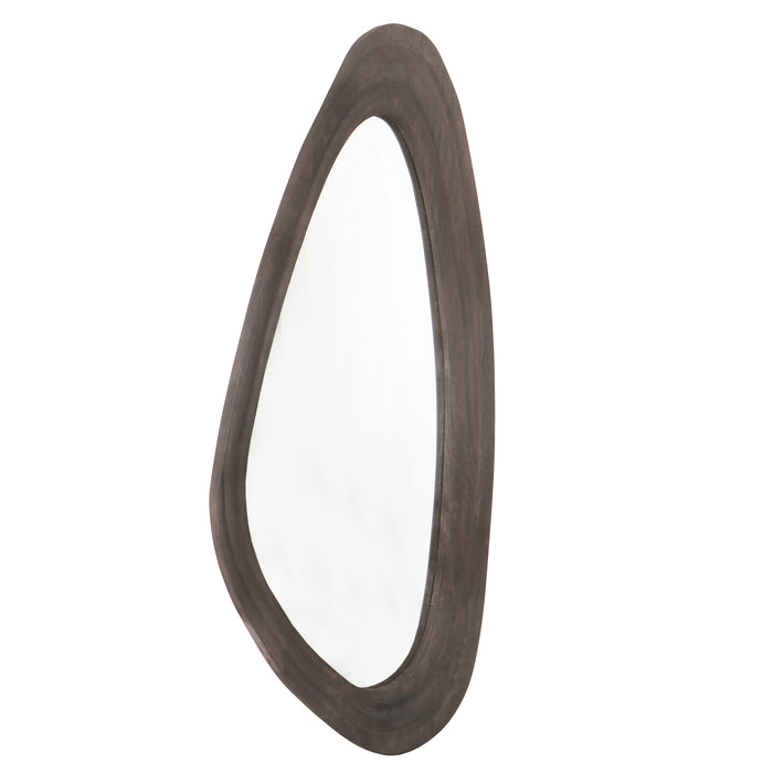 PTMD Santin Brown Mango Wood Organic Triangle Mirror