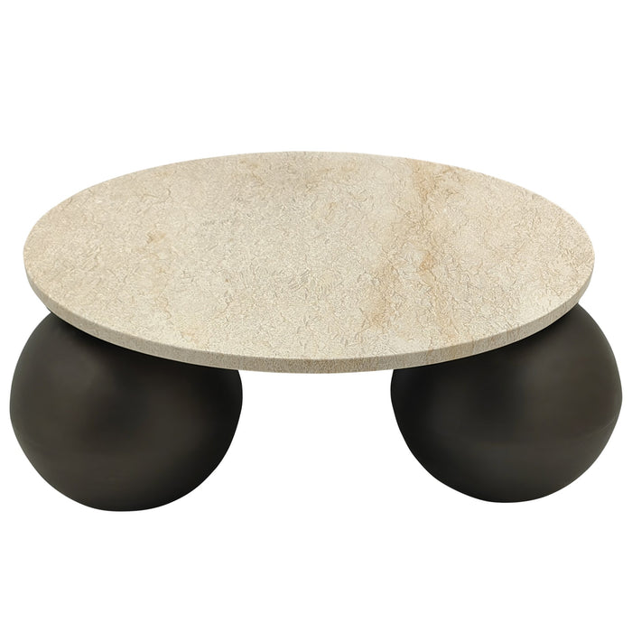 PTMD Skippy Coffee Table Beige Marble