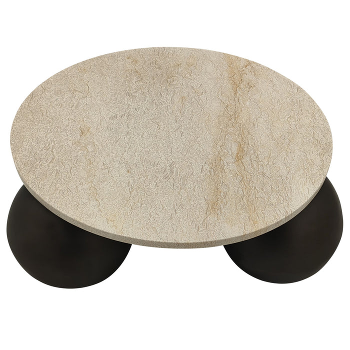 PTMD Skippy Coffee Table Beige Marble
