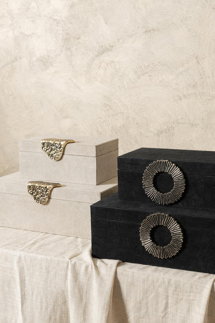 PTMD - Opberger Hazael - Zwart - 36x25x13cm - Set van 2