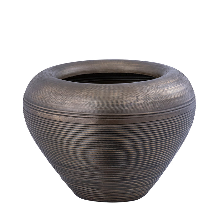 PTMD Dineo Antique Brass Sheet Alu Bombey Pot L