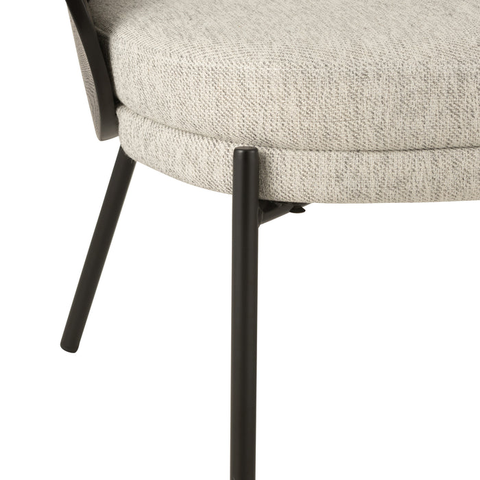 J-Line stoel Lone - hout|metaal - zwart|grijs