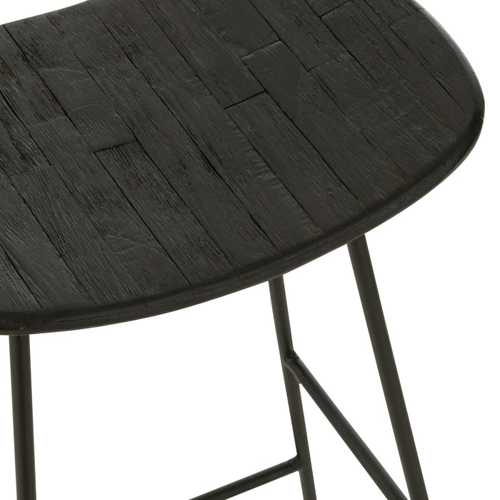 J-Line stoel Rechthoekig - metaal - zwart - large