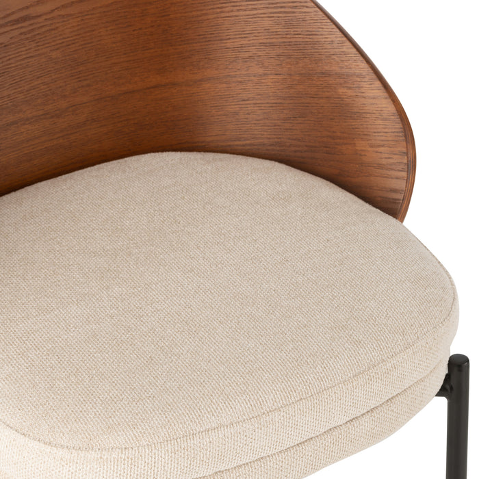 J-Line barstoel Lone - multiplex|metaal - bruin|beige