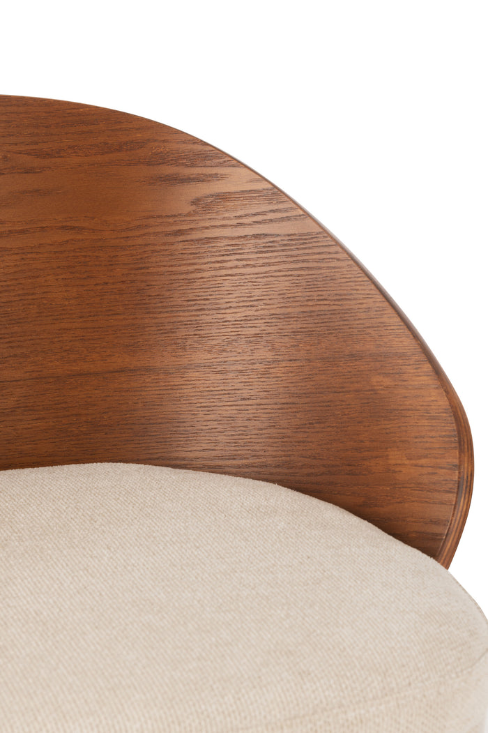 J-Line barstoel Lone - multiplex|metaal - bruin|beige