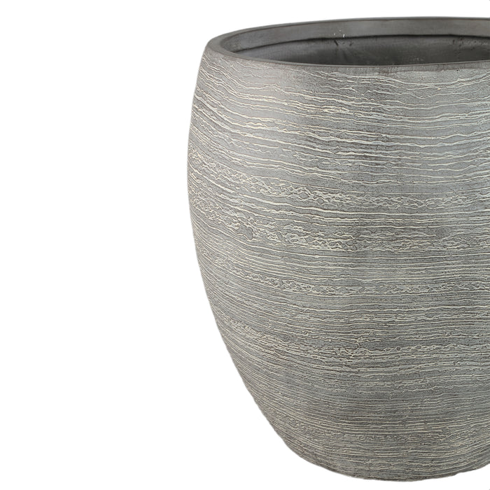 PTMD Giulietta Grey Round Magnesium Pot Lines High SV3