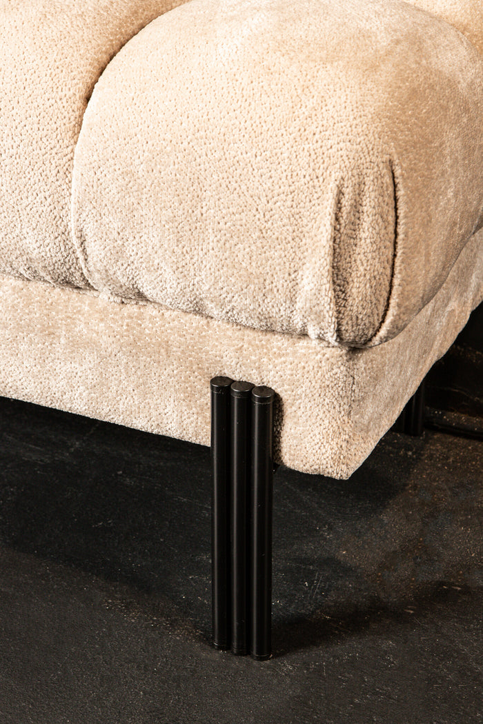 PTMD - Bankje Melbourne - Beige - 160x47x48cm