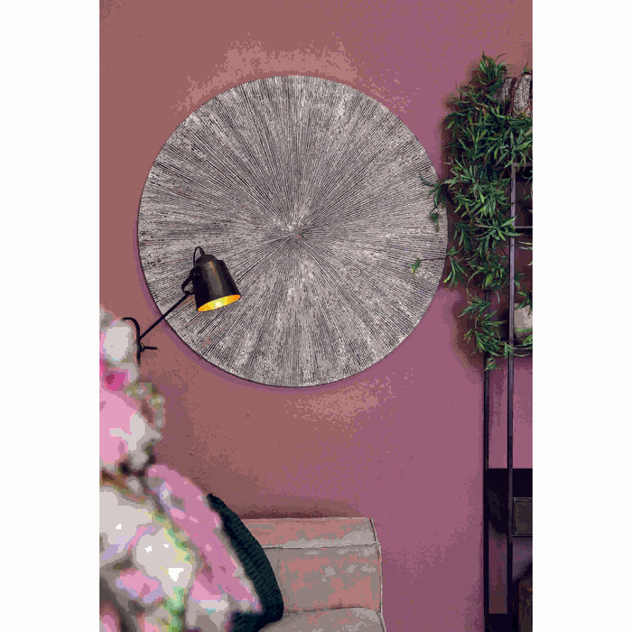 PTMD Zapp geribbeld rond wandpaneel wit