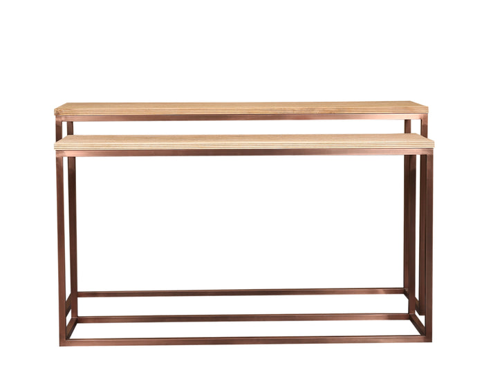 PTMD Zoah Copper mango wood rectangle sidetable SV2