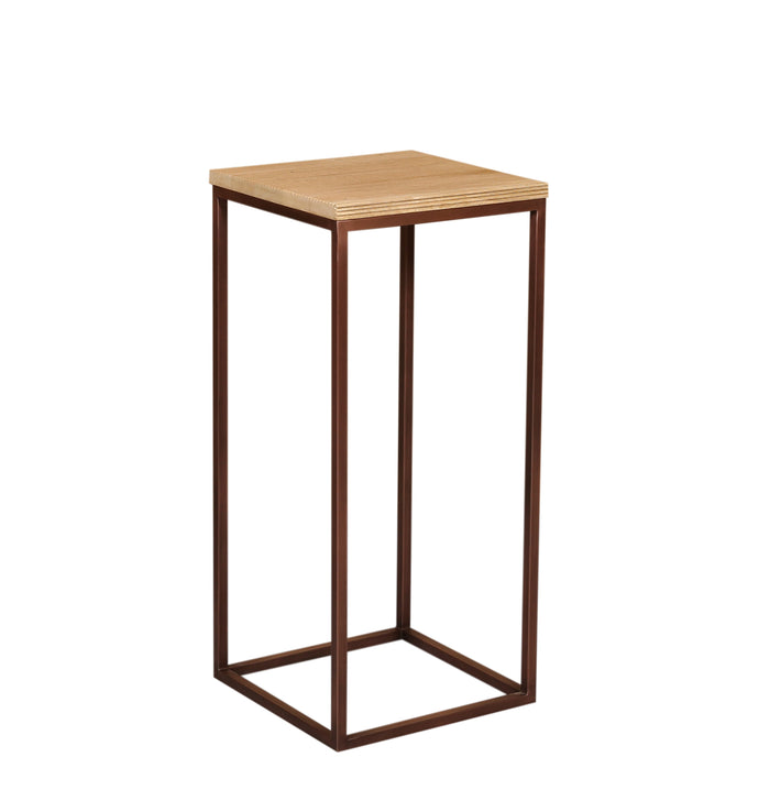 PTMD Zoah Copper mango wood square sidetable SV3