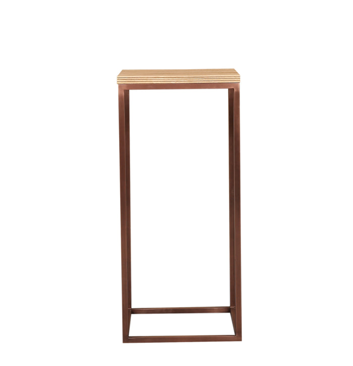 PTMD Zoah Copper mango wood square sidetable SV3