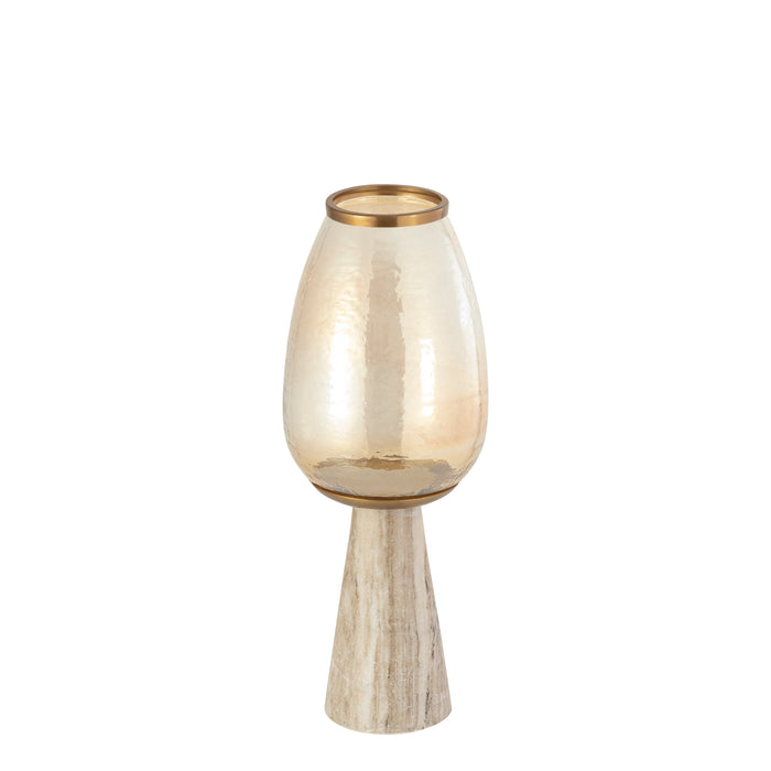 PTMD Berdand Beige Floor Stormlight Luster Glass Cone S