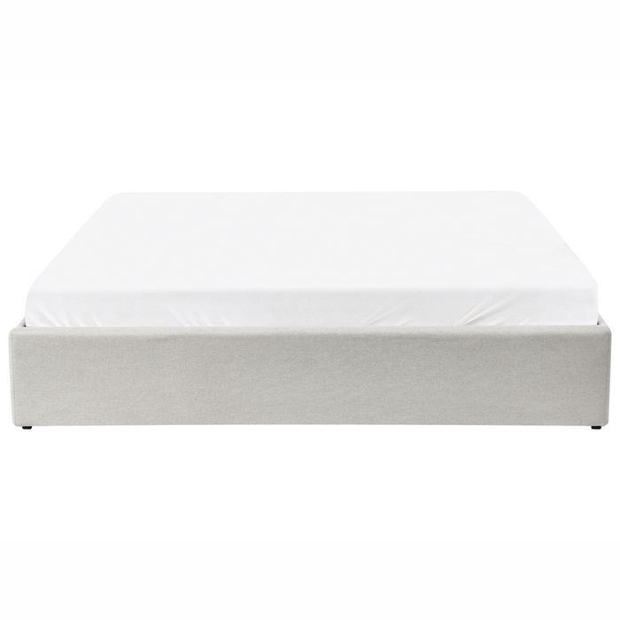 Beliani-DINAN-Tweepersoonsbed-Lichtbeige-180 x 200 cm-Polyester