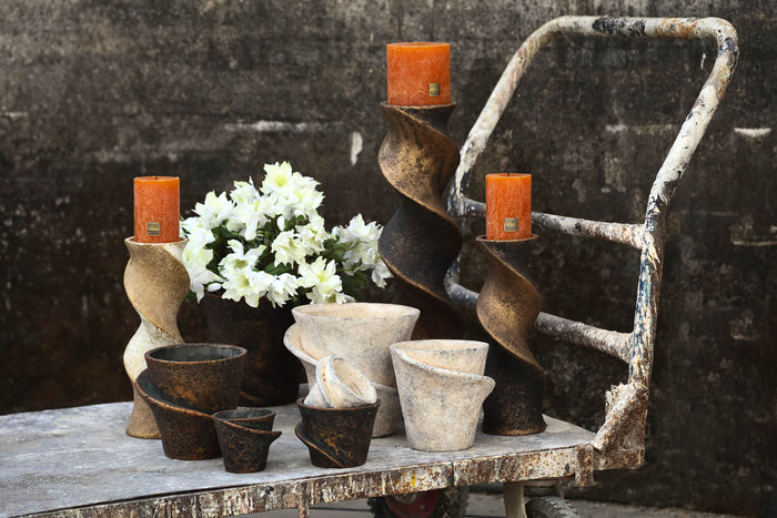 PTMD - Kandelaar Bryah - Zwart - 14x14x50cm