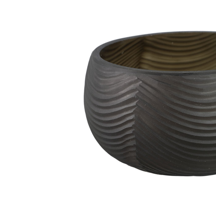 PTMD Elichi Brown Glass Bowl Round