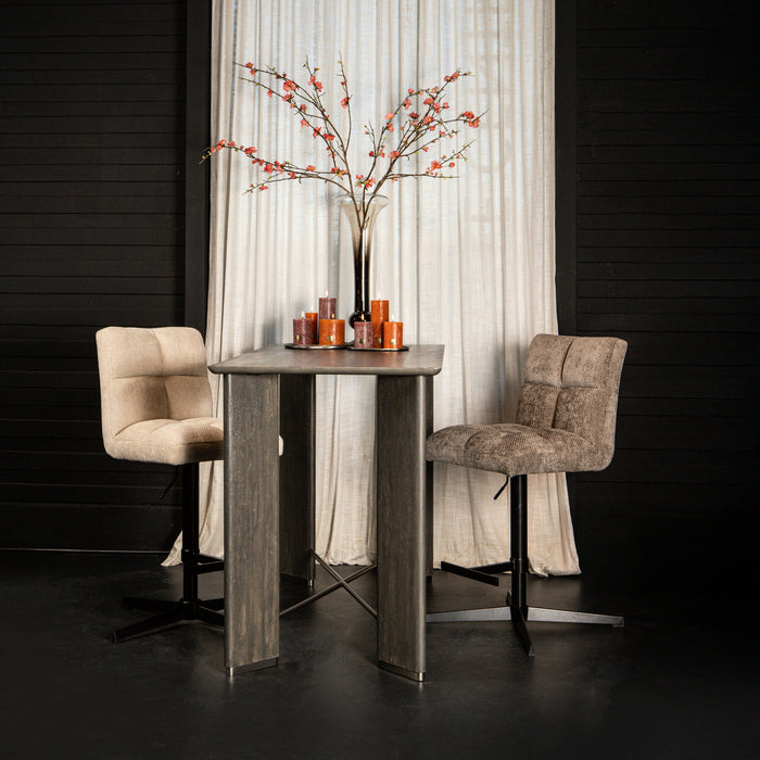 PTMD Milan Bar Chair Adjustable Stone
