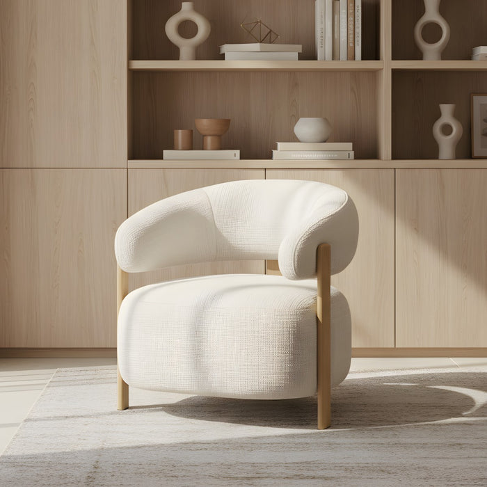 DÉJA Living - Fauteuil Beige|Naturel Stof - 76x71x70cm - Kalmar