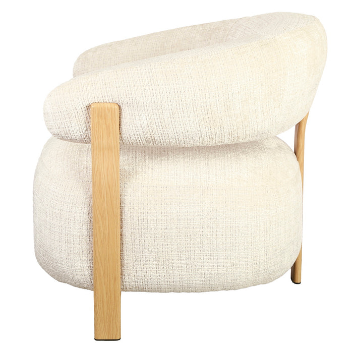 DÉJA Living - Fauteuil Beige|Naturel Stof - 76x71x70cm - Kalmar