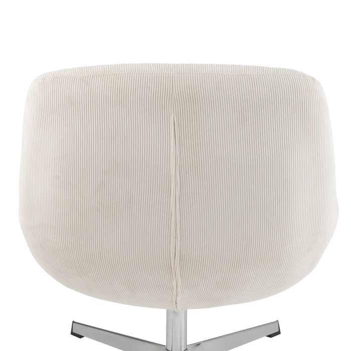 J-Line loungestoel Chill - metaal|multiplex - creme|zilver