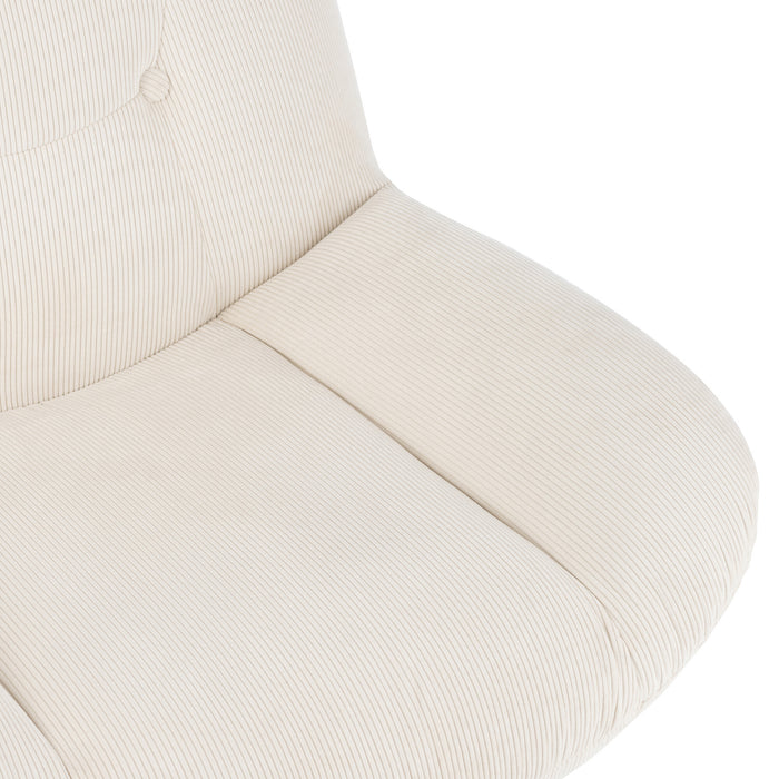 J-Line loungestoel Chill - metaal|multiplex - creme|zilver