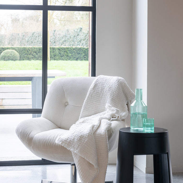 J-Line loungestoel Chill - metaal|multiplex - creme|zilver