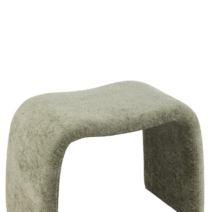 J-Line kruk N shape - textiel - muntgroen