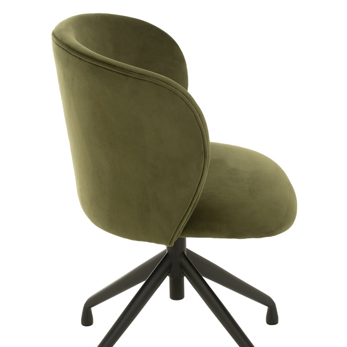 J-Line stoel Turn|Up|Down - fluweel - donkergroen